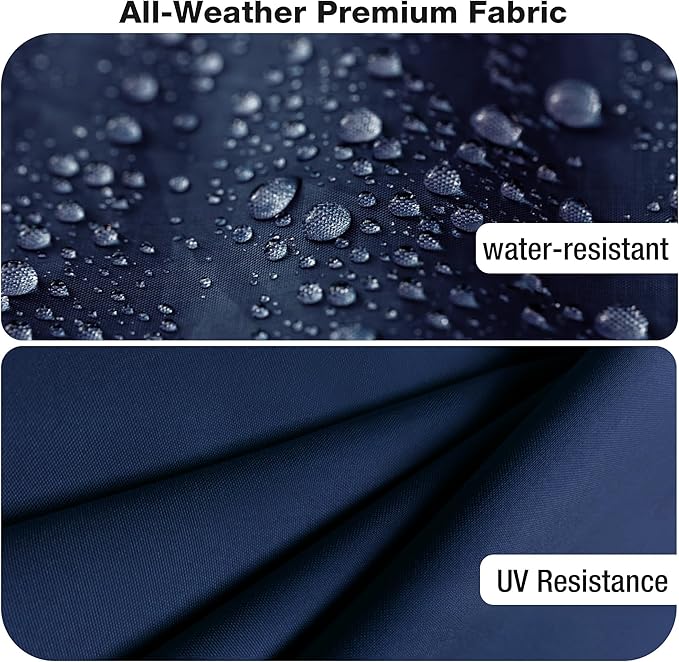 Joyside Outdoor Chair Cushions Set, 22x25/22x24 Inch Patio Furniture Deep Seat Cushions, Water Resistant & Thick Cushion, Outdoor Replacement Cushions for Seat and Sofa (Blue, 5 Set)