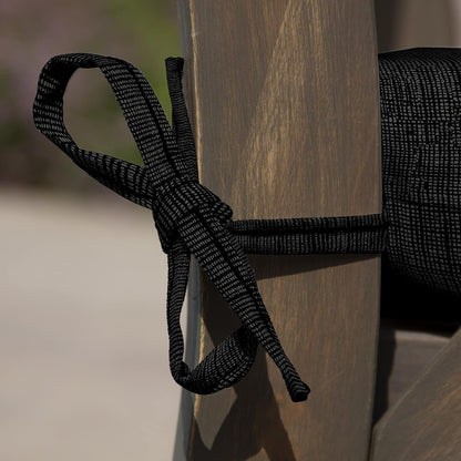 Arden Selections Rocking Chair Cushion, 19 x 18, Rain-Proof, Fade Resistant, Cushions for Rocking and Outdoor Chairs 18 x 19, Black Leala (Pack of 4)