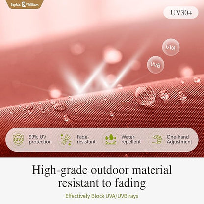 Sophia & William Cantilever Patio Umbrella 12ft, Offset Large Outdoor Umbrellas with 360°Rotation, Heavy Duty Hydraulic Double Umbrella for Garden Pool Backyard, Red (no base)