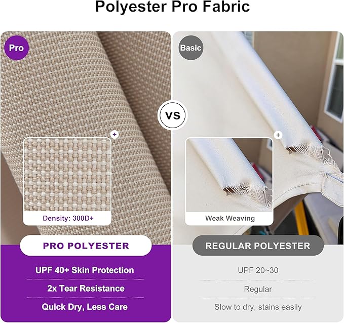 PURPLE LEAF 9' X 11.5' Rectangle Cantilever Umbrella with Base Outdoor Large Aluminum Patio Umbrella with 3-Year Fade Resistance Recycled Fabric and 360-degree Rotation for Deck Pool Garden, Sand Dune