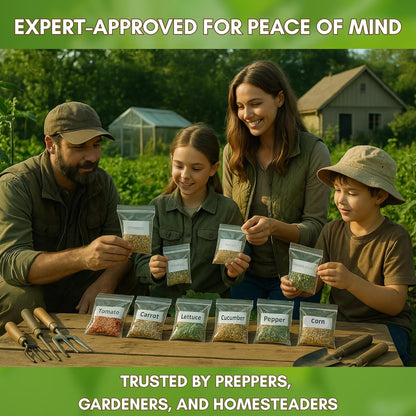 Garden Seeds Vegetable Variety Pack for Planting - Grow 125 Varieties of Heirloom Non GMO Quick Sprouting Veggies - Premium Seed Vault by Victory Gardens