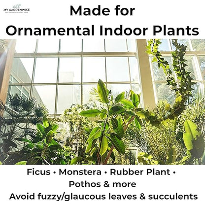 Leaf Shine Spray for Indoor Plants – Plant Leaf Cleaner & Shine for Real House Plants – Fragrance-Free, Non-Sticky, Streak-Free Finish, 16 fl oz