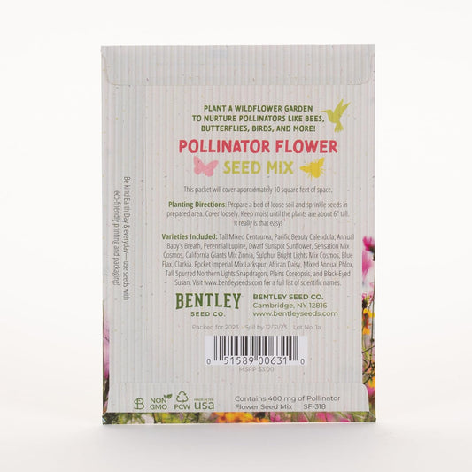 Bentley Make Everyday Earth Day 2025, Pollinator Flower Mix Seeds, All Favor Seed Packets, 25 Count