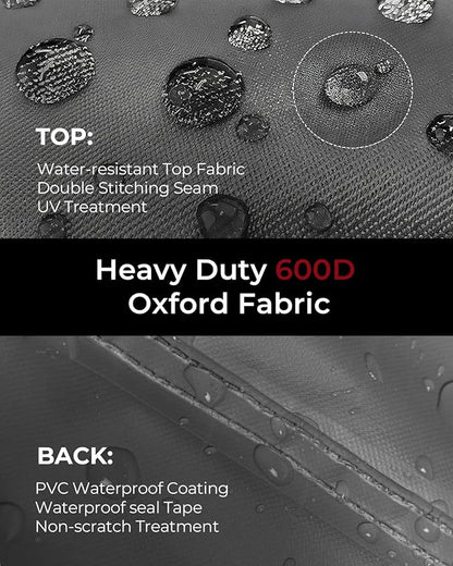 loriano Patio Furniture Cover Set, 4 Piece Outdoor Furniture Cover Waterproof, 600D Heavy Duty Lawn Patio Set Covers (Large, Grey)