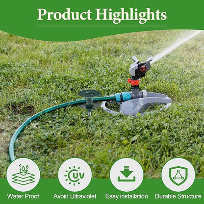 2PCS 10-Inch Garden Hose Guide Spikes – Rust-Free Zinc Metal Stakes, Heavy Spin Top for Keeping Hoses Away from Flower Beds