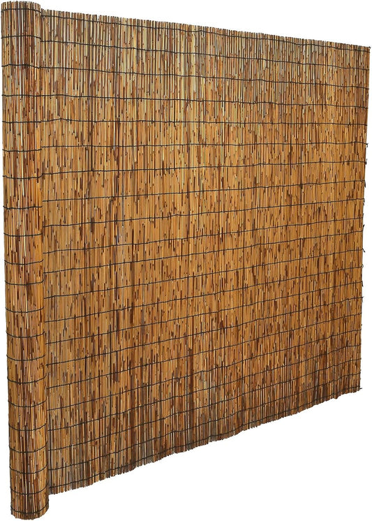 Natural Reed Fencing, Eco-Friendly Reed Fence, 4 feet High x 13.1 feet Long, Reed Screen for Backyard Patio Garden and More,Brown