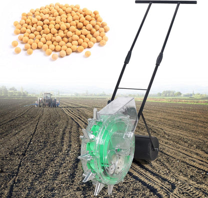 Hand-Pushed Roller Seeder, Garden Sowing Portable Multi Functional Precision Manual Seed Planter Conveyor Belt Sowing Tools for Growing Corn, Peanuts