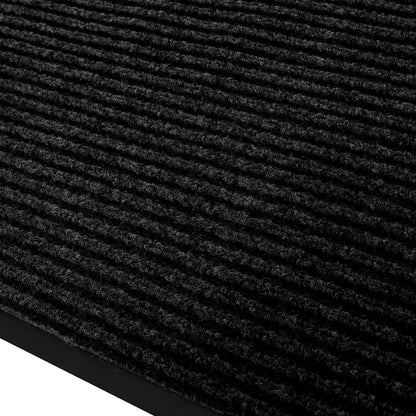 fani Heavy Duty Large Outdoor Indoor Entrance Black Doormat Waterproof Low Profile Entrance Rug Front Door Mat Patio Anti-Skid Rubber Back, 35x60 inch (Black)