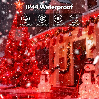 BHCLIGHT 240LED Christmas Voice Control String Lights Red