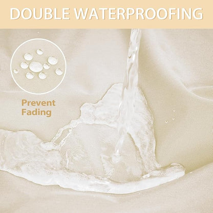 Outdoor Bench Cushion 42 x 18 x 3 Inch with Ties, Thick Waterproof Porch Swing Cushions for Patio Furniture Chair Pad, Seat Sofa Garden Replacement Cushion Sponge Filling