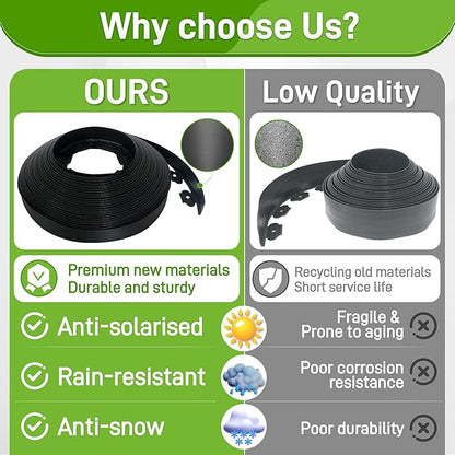 2 Inch x 100FT Landscape Edging Border with 90 Anchoring Spikes, No Dig Garden Border Edging Kit, Plastic Flexible Edging for Landscaping Garden Flower Beds Lawn Yard Paver Pathway, Black