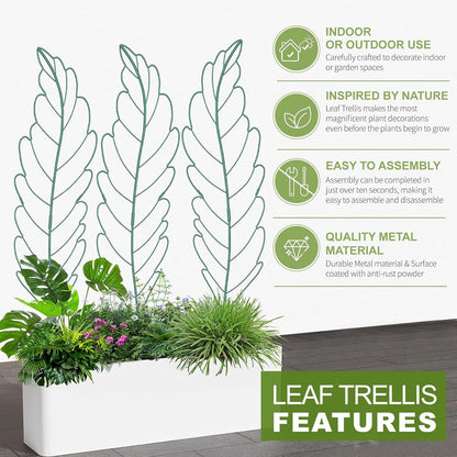 3 Pack 59x16in Metal Garden Trellis for Climbing Plants, Large Trellis for Climbing Plants Outdoor, Roses, Vegetables Vines Flowers Support, Large Decorative Outdoor Trellis