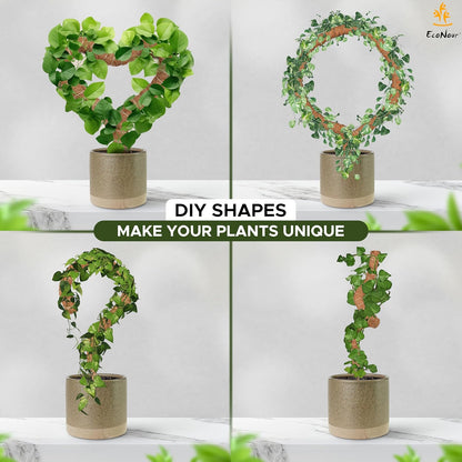 EcoNour Tall Moss Pole for Plants (2-Pack) 48-Inch | Large Monstera Plant Support for Climbing and Growth | Elevate Your Indoor Garden | Tall Plant Support for Indoor Potted Plants to Grow Upwards