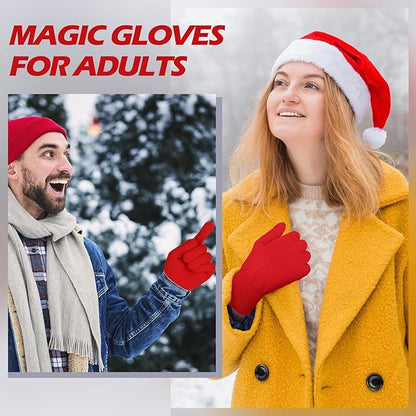 SATINIOR Magic Winter Gloves Unisex Gloves Knit Stretchy Mitten Full Fingers Warm Mitten for Men Women Sports