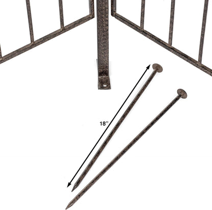 H Potter Large Iron Garden Trellis for Climbing Plants Patio Screen Deck Privacy Fence