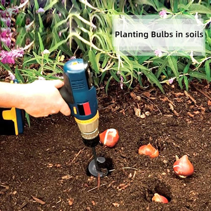 Garden Auger Drill Bit for Planting 1.6x9'',Soil Ground Earth Spiral Drill Bit for 3/8" Hex Drive Drill, Yard Auger Drill Bits for Bulbs Planting, Hole Digger Flowers,Bedding Digging Planter Tool