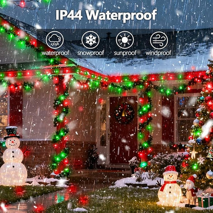 Voice Control 88ft 240LED Smart Christmas String Lights Outdoor/Indoor | String Lights Plug in with Remote, 12Modes, 7Voice Commands & Timers, Christmas Twinkle Light for Xmas Tree Decor (Red & Green)