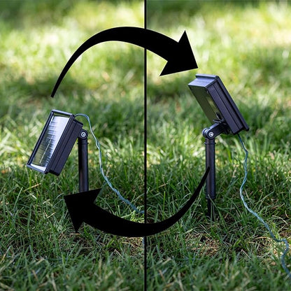 Novelty Lights 50 Light Solar Powered LED Outdoor Mini Light String, 12.5 Feet on White Wire, Warm White 5mm Bulbs, Automatic Dusk to Dawn Operation