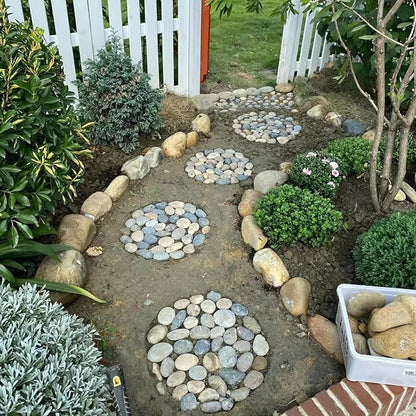 10 lbs River Rocks, 1-2 Inch Natural Pebbles for Plants, Landscaping, Garden, Aquarium, Backyard and Indoor Water Fountains