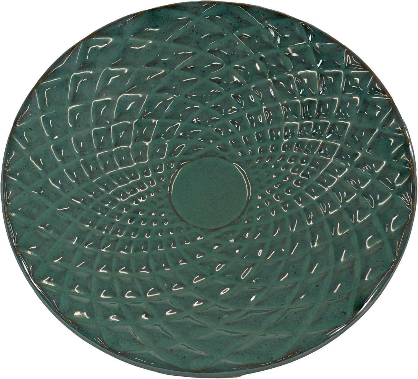 Sunnydaze Rennes Outdoor Ceramic Bird Bath - 22.5" H - UV- and Frost-Resistant - Glazed Bowl and Pedestal with Turquoise Finish