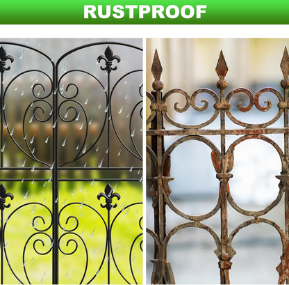 Skcoipsra Decorative Garden Fence 10 Pack, 37.5in(H) x 10.8ft(L) Animal Barrier Fence, Rustproof Metal Fencing for Yard, Dog Rabbits Wire Section Garden Edging Border for Yard Patio Garden, Arched
