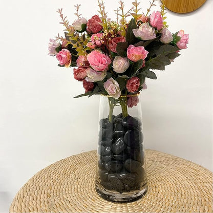 2 lbs Black Pebbles for Indoor Plants, 1-2 Inch Small Bag Black Stones. Decorative River Rocks for Plants, Landscaping, Vase Fillers and Outdoor Garden