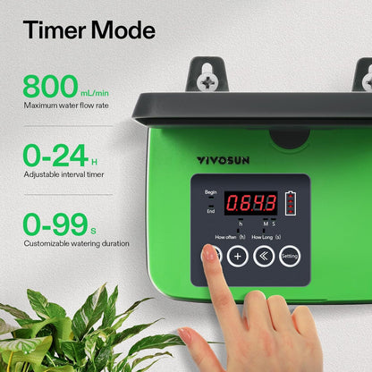 VIVOSUN Solar Automatic Drip Irrigation Kits with Timer, 3W Output, Solar Powered Auto Drip Irrigation System, 15 Pots Garden Plant Watering System, Plant Waterer Indoor Outdoor