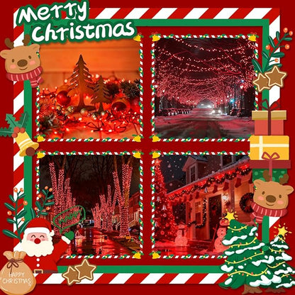 BHCLIGHT 240LED Christmas Voice Control String Lights Red