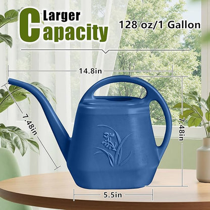 Plastic Watering Can - Blue - 1 Gallon