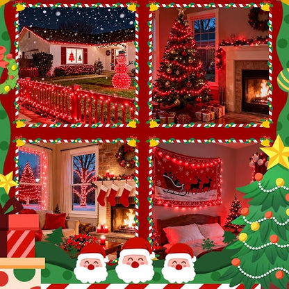 BHCLIGHT 240LED Christmas Voice Control String Lights Red