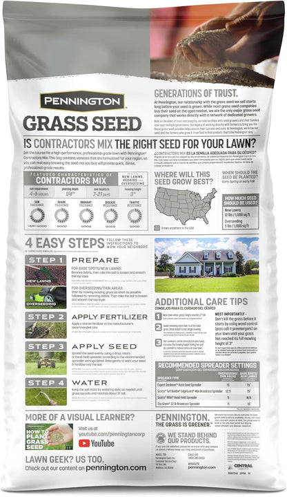 Pennington Contractors Grass Seed Mix Northern Mix 40 lb