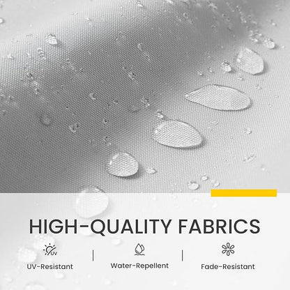 10x10 FT Cantilever Patio Umbrella Double Top Outdoor Square Large Heavy Duty Aluminum Offset Umbrellas with 7 Level Tilt 360-degree Rotation for Pool Garden Deck, Fog Grey