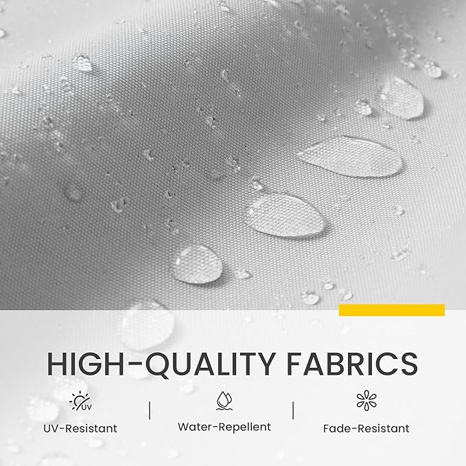 10x10 FT Cantilever Patio Umbrella with Base Included Double Top Outdoor Square Large Heavy Duty Aluminum Offset Umbrellas with 7 Level Tilt 360-degree Rotation for Pool Garden Deck,Fog Grey