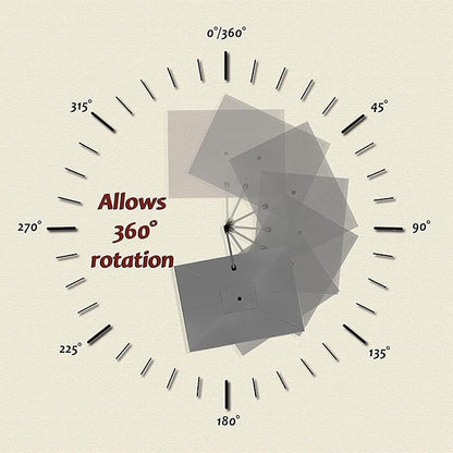 PURPLE LEAF 10' X 13' Patio Umbrella Outdoor Cantilever Rectangle Umbrella Aluminum Offset Umbrella with 360-degree Rotation for Garden Deck Pool Patio, Grey