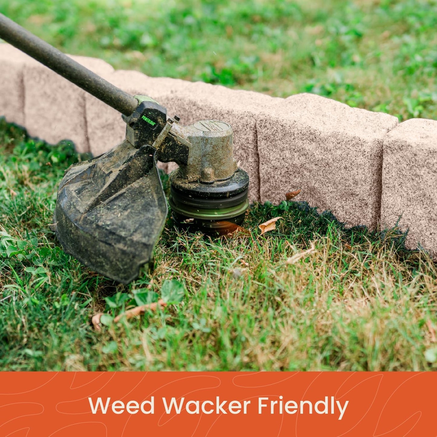 Beuta Landscape Edging | Garden Edging Border | Faux Stone Blocks for Lawn Edging, Flower Beds & Yard Edging– 40 Pack | Each Section Has 6 Blocks 48" L x 4" W x 6.5" H | 80 Spikes | Cobblestone