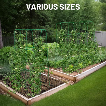 Large U-Shaped Garden Trellis for Tomatoes, Squash & Heavy Vines - Rust-Resistant, Powder-Coated Steel, Perfect for Outdoor Gardens & Vertical Planting(47" W x 63" H)