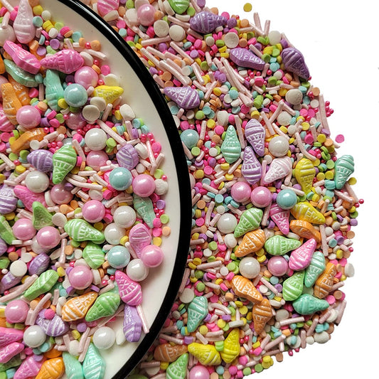 Homankit Summer Multicolor Sprinkles Ice Cream Sprinkles Candy Baking Edible Cake Cupcake Toppers Cookie Dessert Decorations Birthday Party Supplies 3.35 Ounce