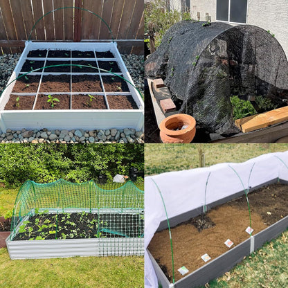 MAXPACE Greenhouse Hoops for DIY 2.8ft or Wider Grow Tunnel, Rust-Free Fiberglass Support Hoops Frame for Garden Fabric, DIY Plant Support Garden Stakes, Gardening Supplies, 50pcs