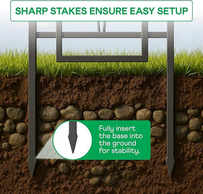 IDZO 2-Piece Diamonds Design Decoration Trellis, Metal Decorative Trellis for Climbing Plants Outdoor, Garden Trellis for Climbing Plants, Climbing Rose Trellis, 48-Inch Tall Each, Black