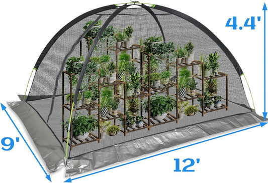 Crop Cages for Garden 12X9X4.4FT - Reusable Mesh Plant Cover for Outdoor Raised Garden Bed Protection Sun Shade & Bird Netting for Fruits/Vegetables and Bushes