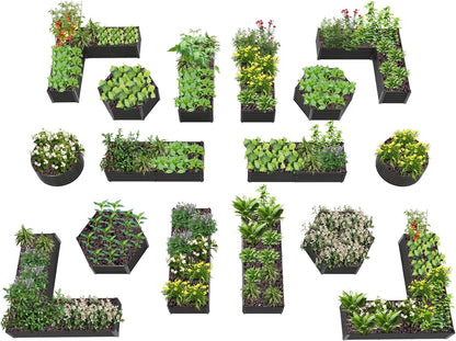 A ANLEOLIFE 16-Pack Deep Root Galvanized Raised Garden Beds Outdoor for Planting Vegetables Flowers Herb, Quartz Grey