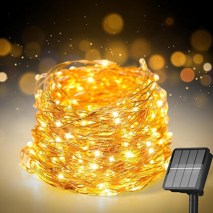 200 LED 72Ft Solar String Lights for Outside, Solar Fairy Lights for Outside Waterproof with 8 Modes, Twinkle Light for Patio Tree Christmas Party Wedding Decor(Warm White)