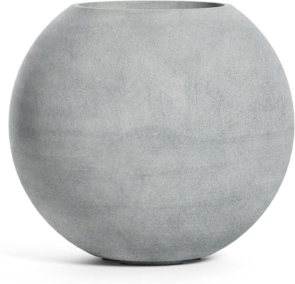 Orbo Globe Sphere Planter - 29.5 in x 29.5 in x 26.2 in - Concrete Stone