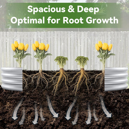 Galvanized Raised Garden Bed 4x2x1ft，Outdoor Large Metal Planter Box for Vegetables, Flowers, and Herbs – Heavy Duty Steel Raised Bed for Backyard Gardening – Rust-Resistant Flower Bed