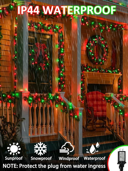 600LED Smart Color Changing Christmas Lights App Controlled, 208FT Waterproof RGB Twinkle String Light Music Sync Multiple Modes, Christmas Lights with Remote & Timer Indoor Outdoor Xmas Decorations