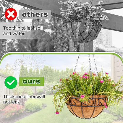 Coconut Liners for Planters 16x160 Inch, Natural Coco Liners for Planter Flower Basket, Thick Coco Fiber Mat for Garden Decoration, Hanging Basket, Animal pet pad