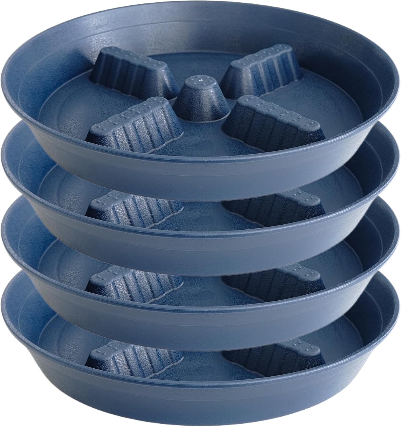 4 Pack Plant Saucer 8 inch, 10 12 14 17 inch, Plant Stand Plastic Plant Saucers for Indoors Outdoor, Heavy Duty Flower Planter Drip Trays for Pots, Pot Saucers for Plants, Grow Bags Saucers