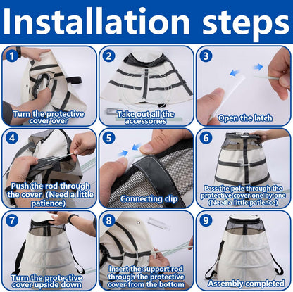 2 Pcs Winter Rose Protective Cover, 600D Winter Rose Cones Protection with Stakes, Reusable Freeze Protection Roses Collar for Protecting Outdoor Plants from Wind Frost Animal Eating