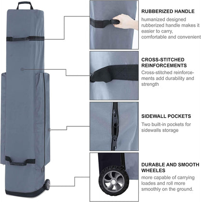 Eazy Up OUTDOOR WIND Pop Up Canopy with Sidewalls - Heavy Duty Commercial Instant Canopy Tent - 10x15, White