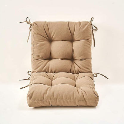 ARTPLAN All Weather Chair Outdoor Cushions Wicker Tufted Pillow with Back for Outdoor Furniture